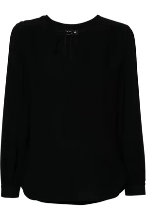 Dondup Blusa de georgette con moño en el cuello