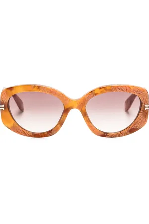 Marc Jacobs Lentes de sol con armazón ovalada marmoleada