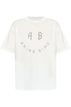 ANINE BING Playera con logo estampado