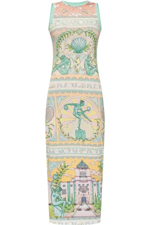 Casablanca Vestido largo con estampado Vase
