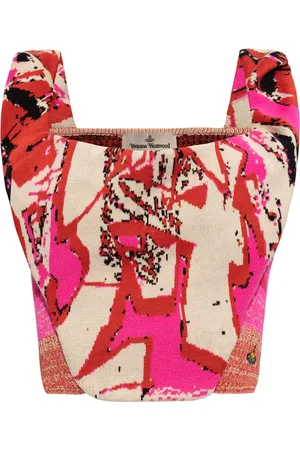 Vivienne Westwood Top tejido con cuello cuadrado