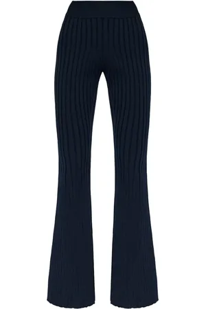 Stella McCartney Leggins tejidos de canalé acampanados