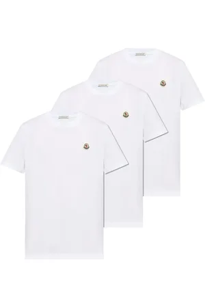 Moncler Pack de tres playeras con aplique del logo