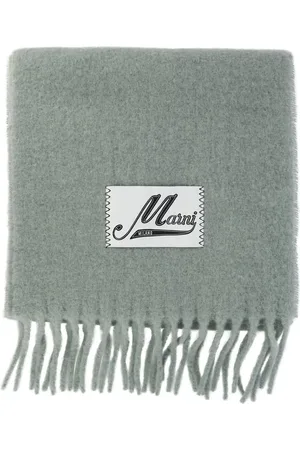Marni Bufanda con aplique del logo y flecos
