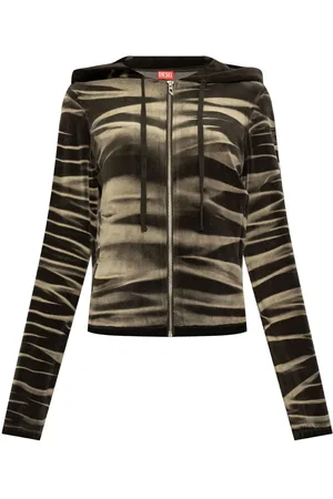 Diesel Hoodie con cierre y efecto degradado