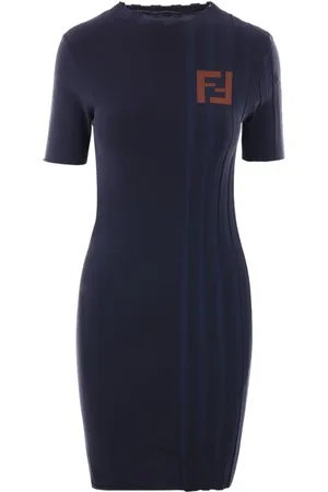 Fendi Vestido midi con logo