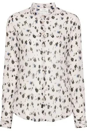 FORTE FORTE Camisa plisada con estampado abstracto