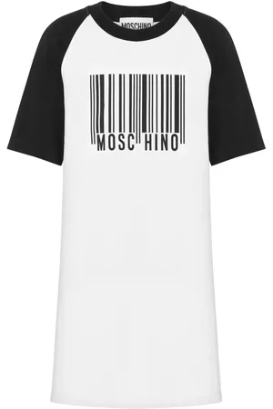 Moschino Vestido corto con estampado de código de barras