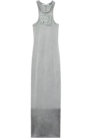 Alexander Wang Vestido largo con aplique del logo
