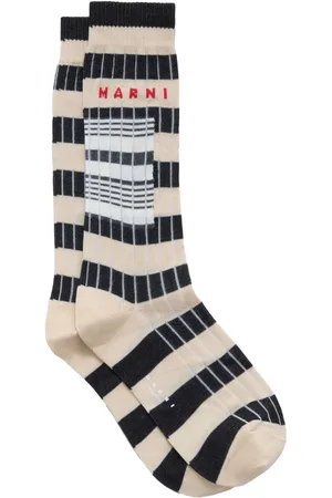 Marni Calcetines tejidos con logo en intarsia