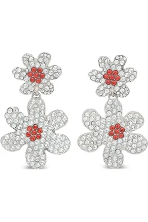 Marni Aretes con detalles florales de cristal