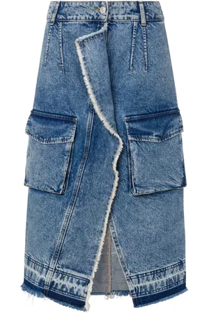 Moschino Falda de mezclilla cargo