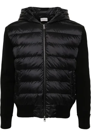 Moncler Chamarra capitonada con paneles tejidos y capucha