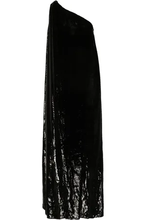 Tom Ford Vestido con efecto lamé y hombro descubierto