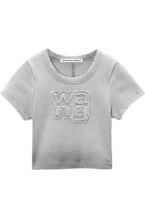 Alexander Wang Playera corta con aplique del logo