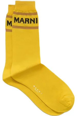 Marni Calcetines tejidos con logo en intarsia
