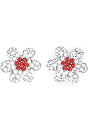 Marni Aretes con detalles florales de cristal