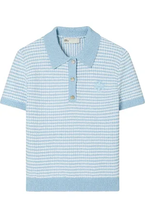 Tory Burch Playera tipo polo con rayas estampadas