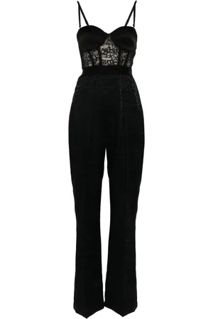Elisabetta Franchi Jumpsuit con logo en jacquard
