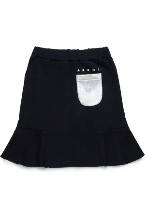 Marni Falda acampanada con logo estampado