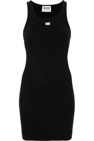 Moschino Vestido corto con parche del logo