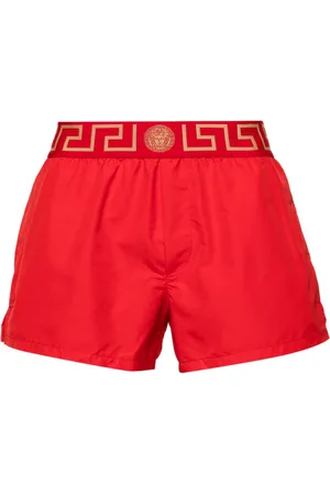 VERSACE Shorts de playa Greca Border
