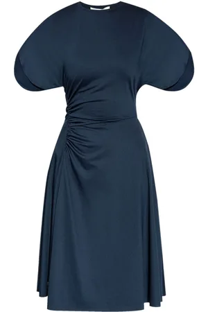 Victoria Beckham Vestido midi con detalle drapeado