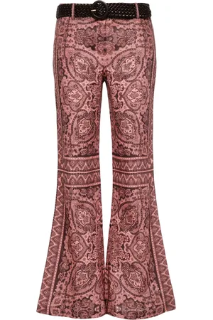 ZIMMERMANN Pantalones acampanados Ottie con estampado de cachemira