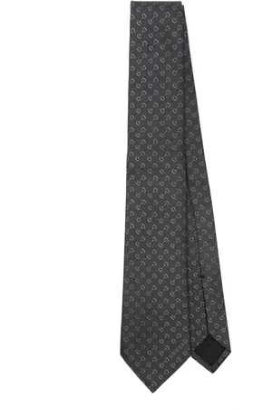 Gucci Corbata de seda con motivo Horsebit en jacquard
