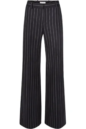 Nina Ricci Pantalones anchos con estampado de rayas diplomáticas