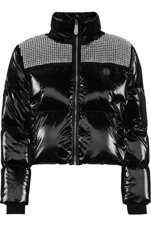 Philipp Plein Chamarra capitonada con detalles de cristal