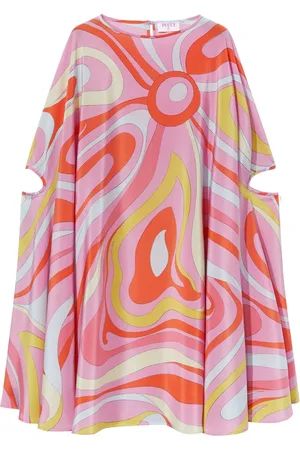 Puccini Vestido de seda con estampado Marmo