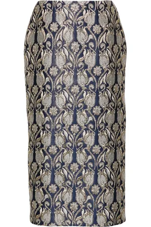 VALENTINO GARAVANI Falda con efecto brocado floral
