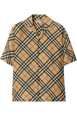 Burberry Camisa de seda con motivo Nova Check
