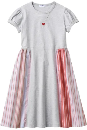 Familiar Vestido midi con motivo de corazones