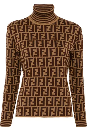 Fendi Suéter con motivo Zucca en intarsia 1990-2000