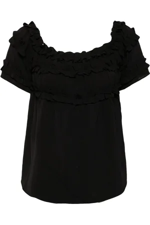 B+AB Blusa con volantes y hombros descubiertos
