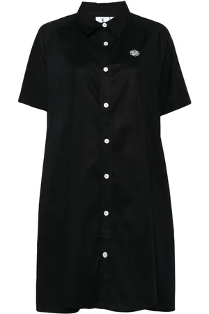 Chocoolate Vestido camisero de popelina con logo bordado
