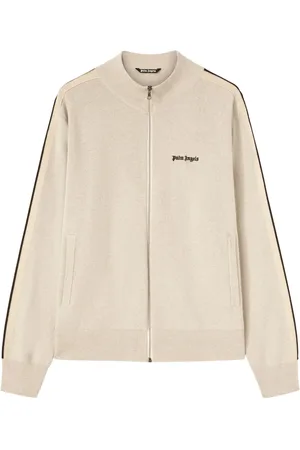 Palm Angels Chamarra tejida con logo bordado