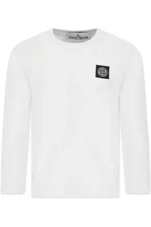 Stone Island Playera manga larga con parche del logo