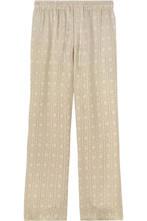 Palm Angels Pantalones anchos con monograma en jacquard