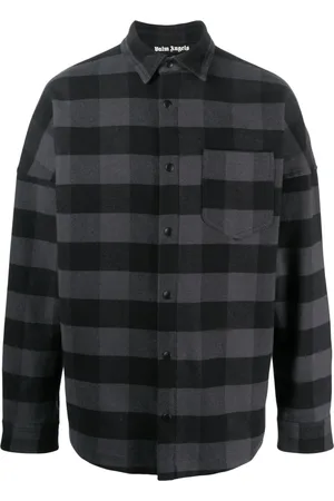 Palm Angels Camisa con cuadros estampados