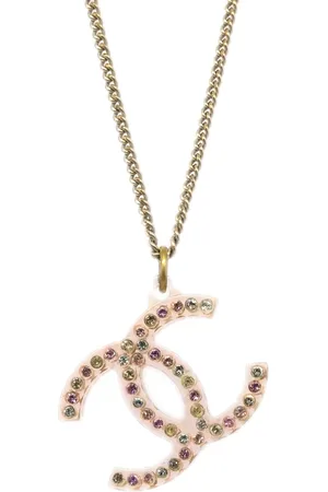 CHANEL Collar de cadena con dije CC 2004