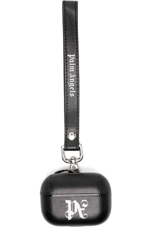 Palm Angels Funda para Airpods con monograma estampado