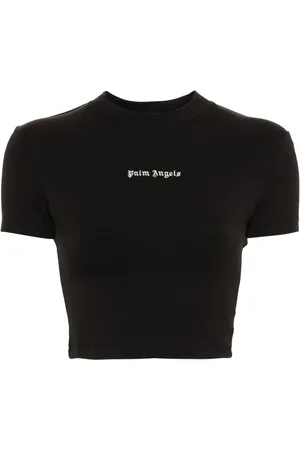 Palm Angels Playera corta con monograma bordado