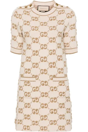 Gucci Vestido con motivo GG en jacquard