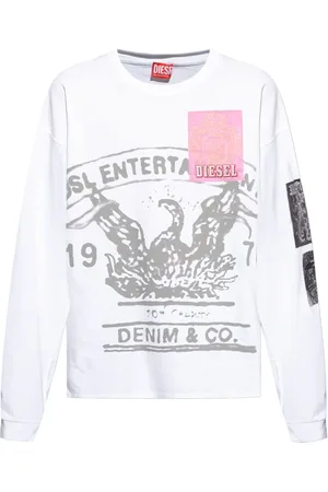 Diesel Playera manga larga con estampado gráfico