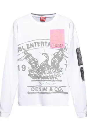 Diesel Playera manga larga con estampado gráfico