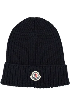 Moncler Gorro de canalé con parche del logo