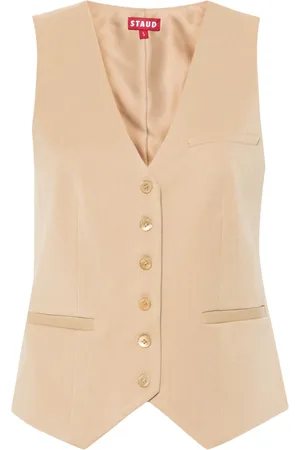 Staud Chaleco Brett con cuello en V